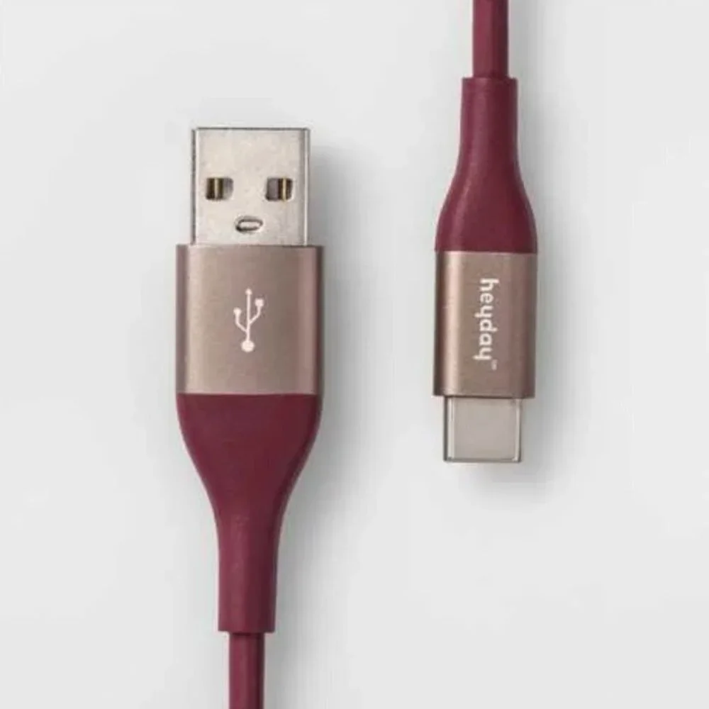 Heyday 6 Foot Lightning USB-C to o USB-A Charging Cable Cord